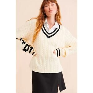 French Mauve for Anthropologie V-neck Oversized Sweater. Retails $175